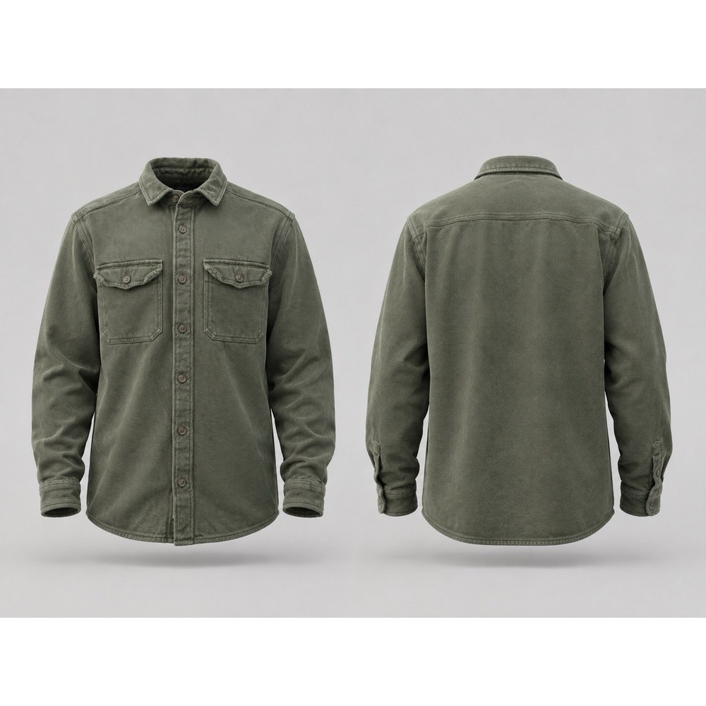 Patagonia Corduroy Shirt Mens M Green Organic Cotton